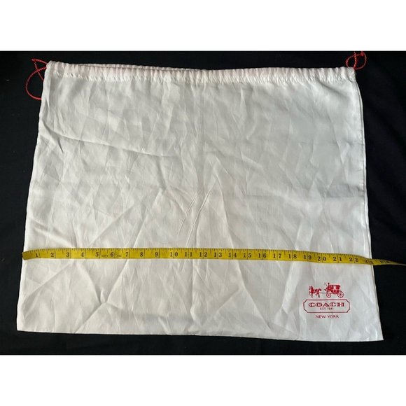Coach Storage Drawstring Dust Bag Cover Storage White 19" x 23" - Picture 4 of 4